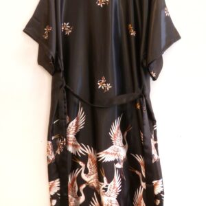 Kimono negro grullas